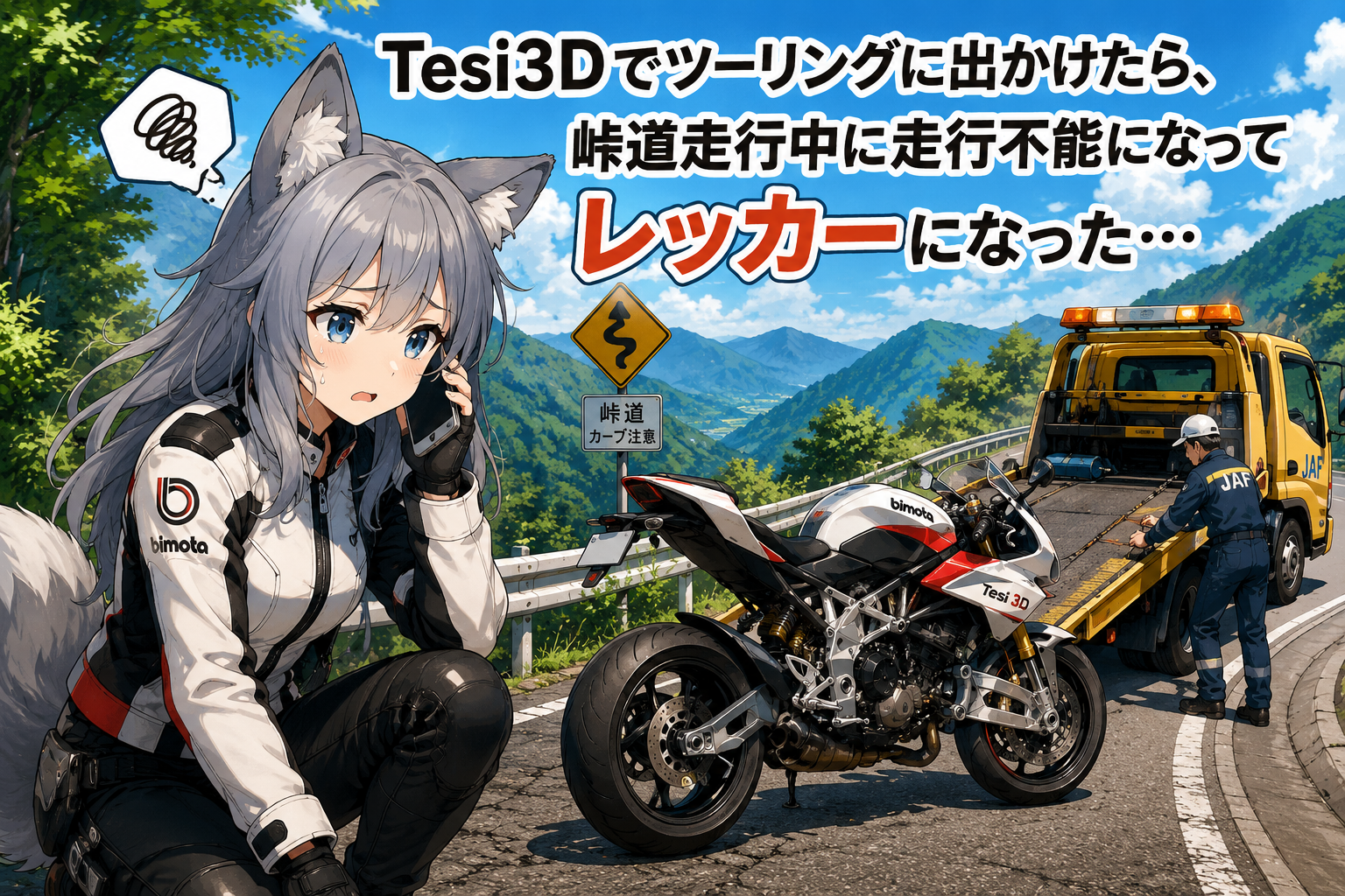 お誕生日ツーリング→Tesi3Dレッカー